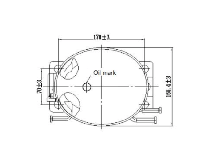 Sprężarka Wanbao 11,5 cm³, R600a